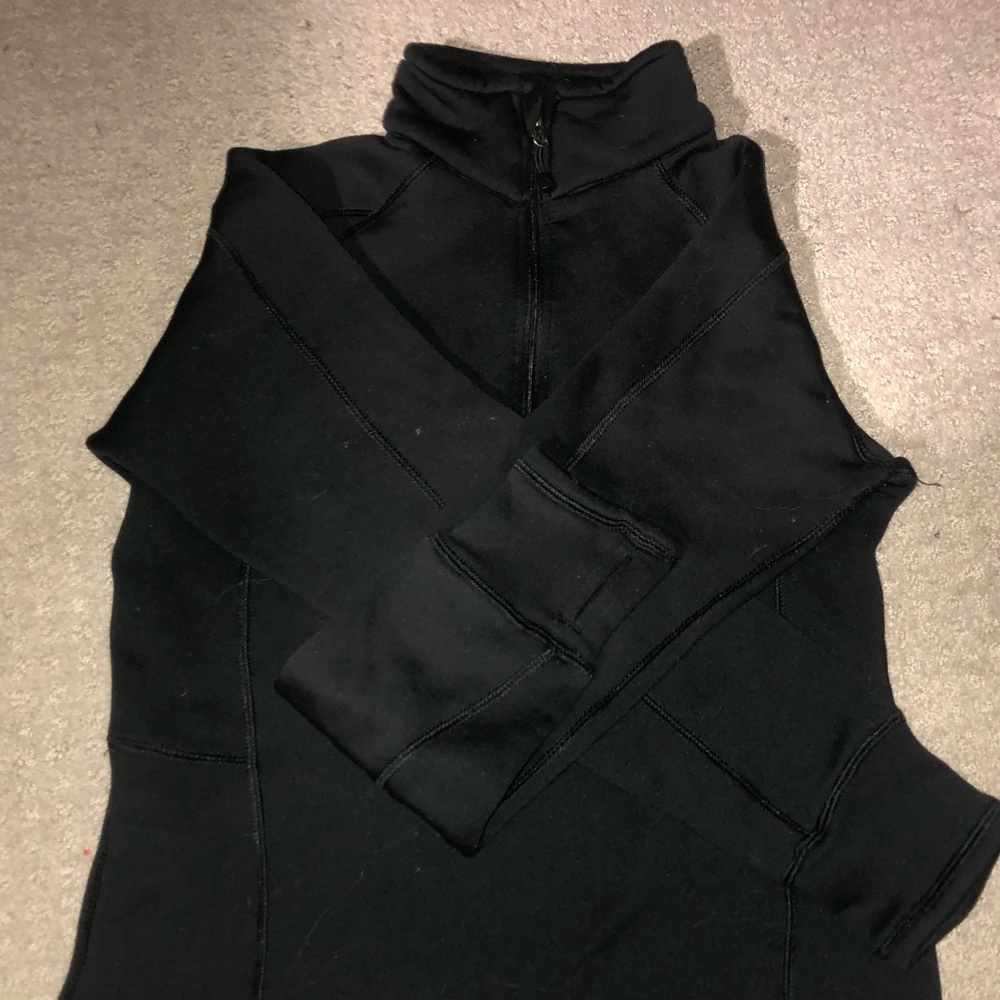 Black quarter-zip pullover